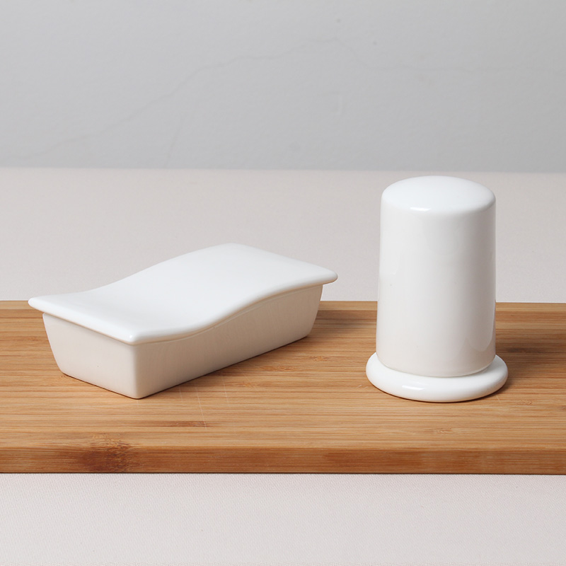 Pure white round ipads porcelain table tableware creative simple Chinese style western - style toothpicks extinguishers toothpick box