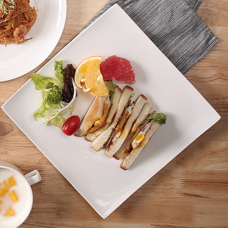 Pure creative western - style abnormity square ipads porcelain tableware set dinner plate beefsteak dish dish dish