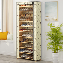 Simple shoe cabinet Solid wood storage shoe rack assembly dustproof Simple modern economical multi-layer household storage saves space