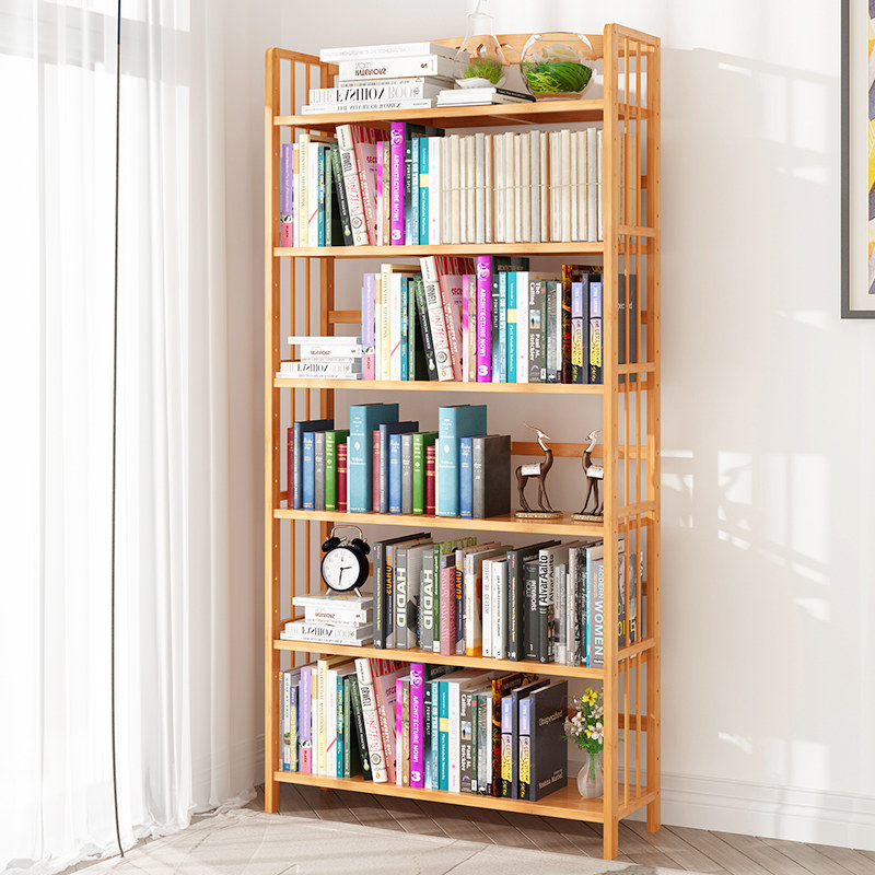 Bookshelf simple landing simple and economical small bookcase living room rack home student bedroom storage storage