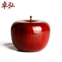 Zhuo Hong Hongsandalwood carving Apple ornaments safe and auspicious home decoration car accessories craft gifts