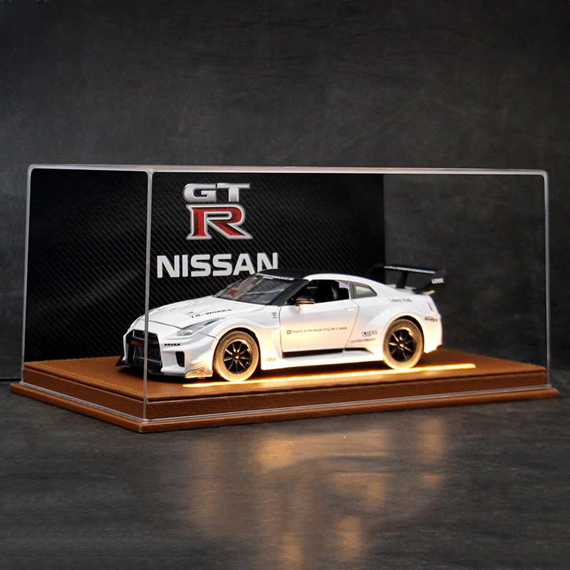 Nissan Gtr Alloy Car Model Imitating a Real Sports Car, High-End Collectible Ornament, Birthday Gift for Boys