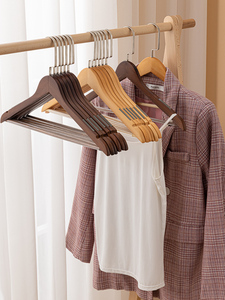 Wooden Hanger For Home Hanger Clothes Solid Wood Clothes Hanger Anti-Slip Traceless Wooden Clothing Store Hanger Wardrob