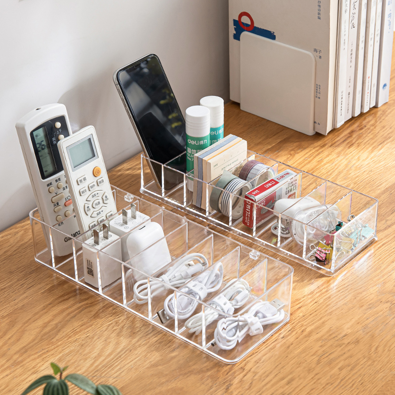 Data cable storage box power charging cable mobile phone charger partition finishing artifact desktop management cable box winding device