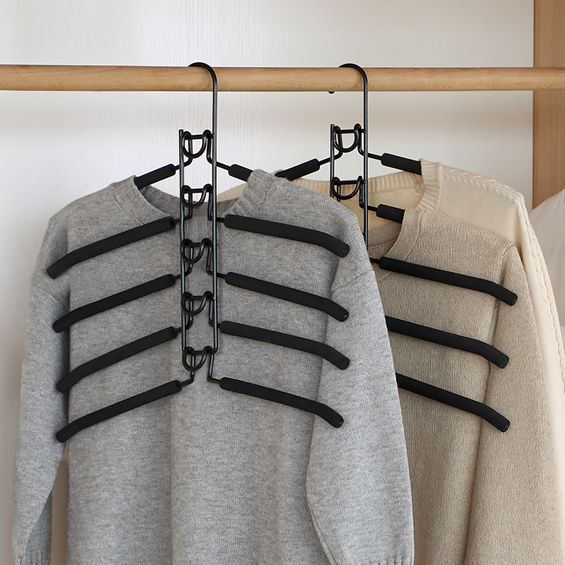 Clothes hanger, one hook, multi-functional multi-layer magic home wardrobe special storage artifact clothes folding clothes support