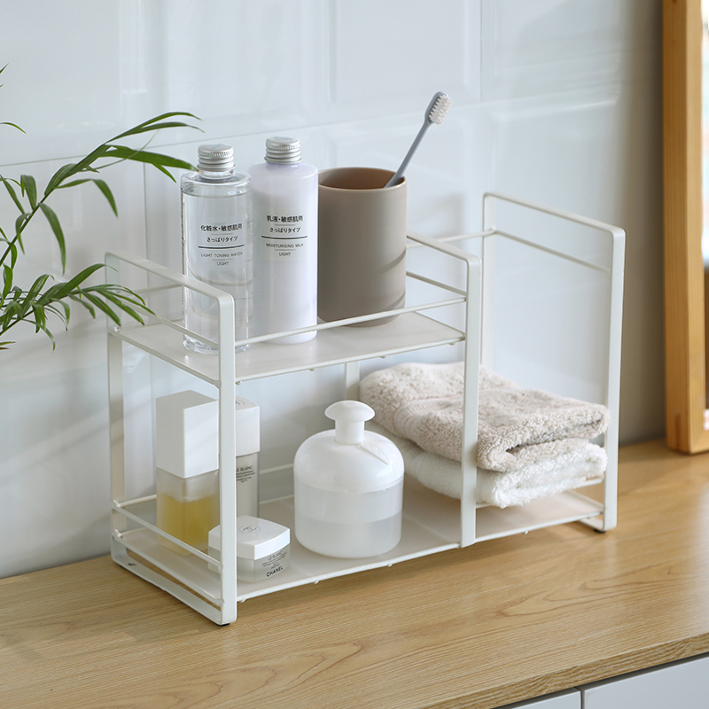 Bathroom Makeup Room Shelve Iron Art Multilayer Seasoned Jar Rack Kitchen Supplies Desk Face Ground Seasonings Rack Containing shelf