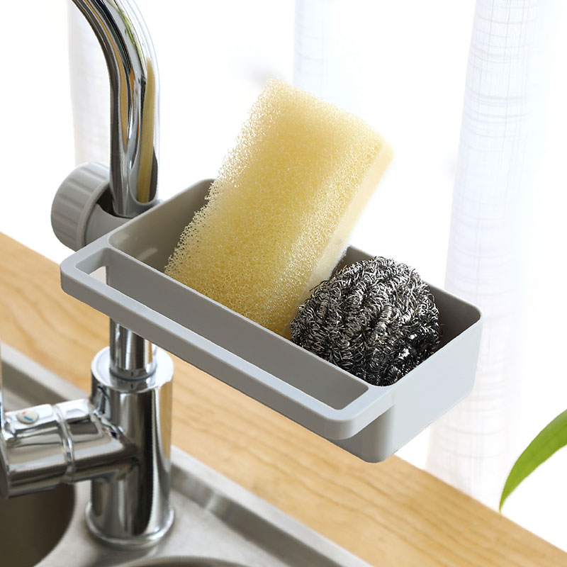 Home Kitchen Supplies Utensils Taps Sink Shelve Shelve Sponge Drain containing layer Shelf Divine Instrumental Home Rag Shelf