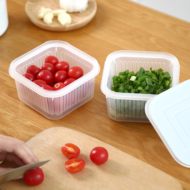 3 shallot ginger slices garlic refreshing box fridge fruit vegetable containing box kitchen with lid drain storage box