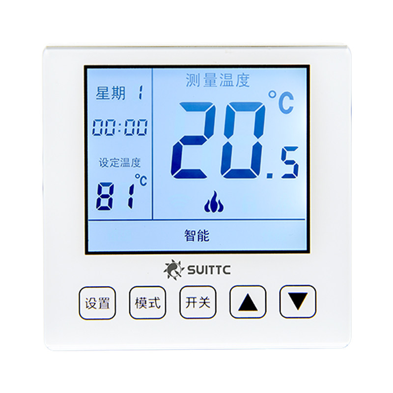 Xin source suittc liquid crystal display touch screen 4400W electro-thermal film sweat steam room cable temperature-controlled switch WK8717