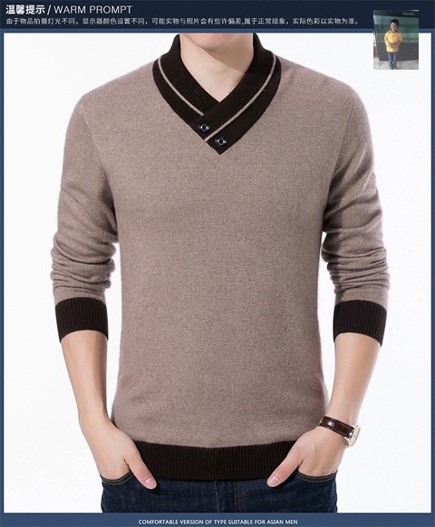 Cần cẩu tiền nổ đặc biệt mùa thu và mùa đông áo len cashmere cao cấp mới quần áo nam 3089 Huigor chăn cừu áo khoác jean nam