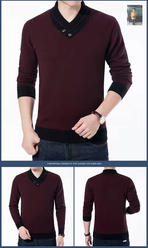 Cần cẩu tiền nổ đặc biệt mùa thu và mùa đông áo len cashmere cao cấp mới quần áo nam 3089 Huigor chăn cừu áo khoác jean nam