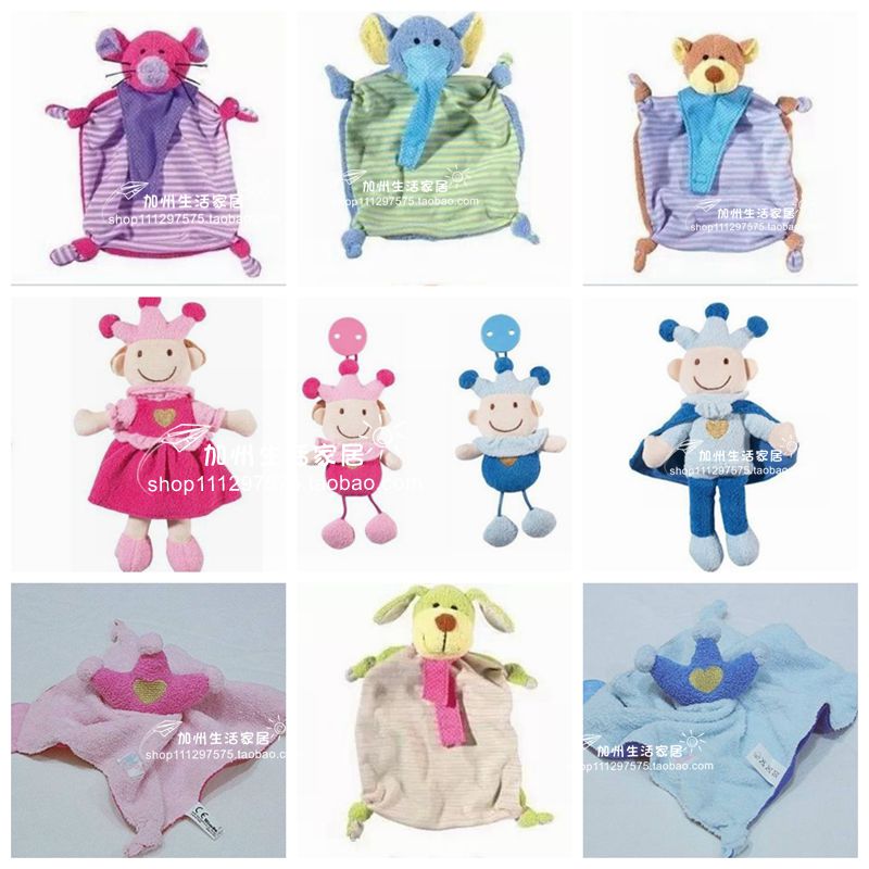 Three out of Germany newborn baby baby cartoon plush sound paper Rattle Soothing towel Wrist Puzzle Toys