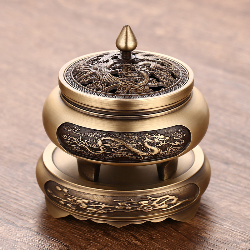 Honeyhouse-style Anti-Gutaluhon furnace Zen for Buddha to seduce non-pure copper dish fragrance