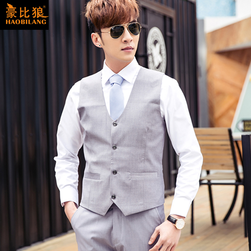 Suit Howby Wolf nam Armor Nam Xuân Thu Thin Vest rơi xuống đáy Kinh Doanh Và Giải trí Làn sóng Hàn Quốc phiên bản của Body Suit ngựa Clip