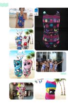 Water Cube (professional competition) double 11 girls Primary School students cute cartoon triangle one-piece swimsuit shopkeeper recommended