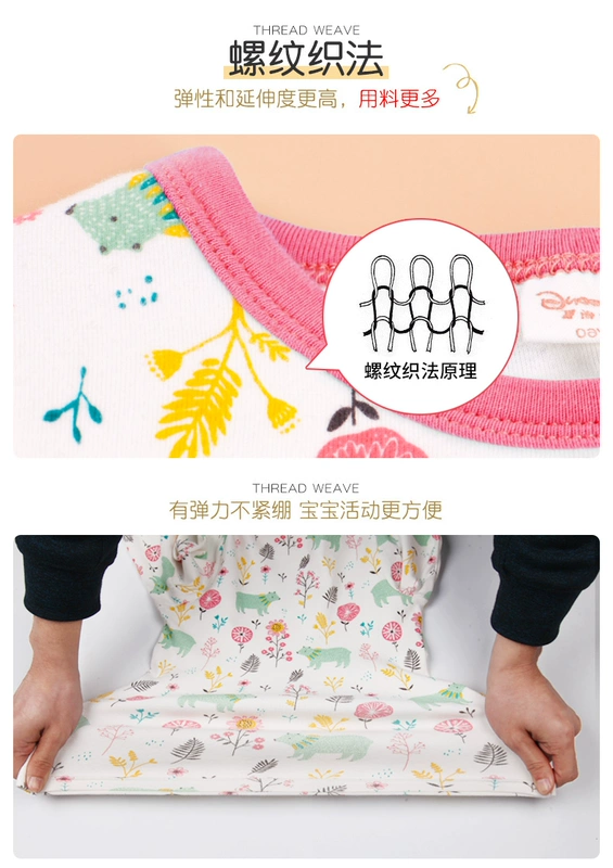 Đồ lót trẻ em nhiệt thiết lập áo len cotton cho bé gái đồ ngủ mùa thu đông cộng với nhung dày bé gái mùa thu quần dài