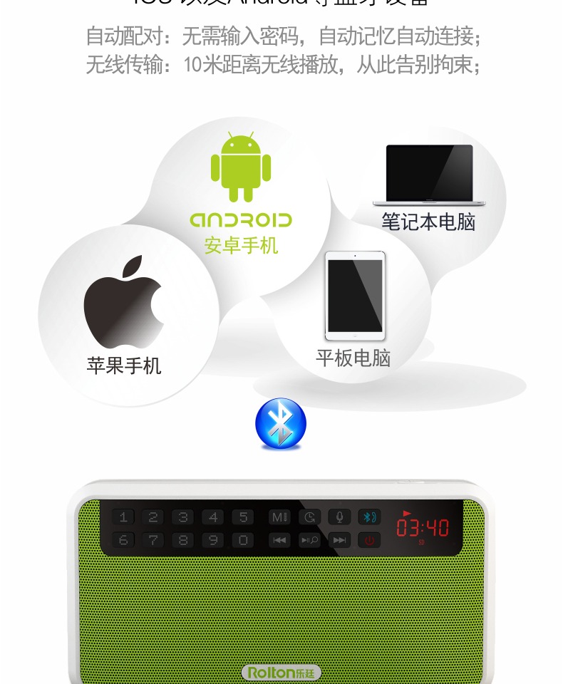 Rolton / Le Ting E500 thẻ radio cũ sạc máy hát cho ông già Máy nghe nhạc cầm tay mini Máy nghe nhạc mới nghe máy kể chuyện máy Phật kinh điển Phật giáo - Máy nghe nhạc mp3 máy nghe nhạc fiio