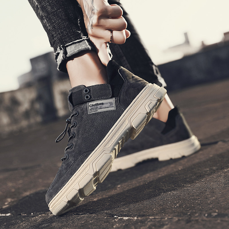 Martin Boots Man Genuine Leather Men's Low Help Martin Shoes Short Boots Shoes Men's Summer Men Shoes 2022 New Tide Tooling Boots