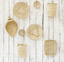  Huanchuang materials Creative bamboo weaving handmade strands Diabolo net Bamboo basket Bamboo products Decorative crafts for wall painters