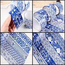 Kindergarten wall stickers Wall environment decoration Chinese style blue and white porcelain pattern tape paper edge strip corridor layout