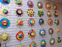 DIY handmade with woven little straw hat * dolls with decorated small grass hat with countryside winnowing small courtyard breath