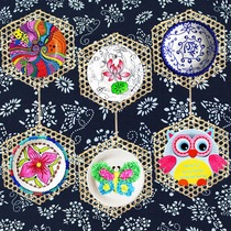 Kindergarten District Corner Decoration Fine Arts Room Drawing Materials Work Hanging Accessories * Hollow Cushion Plaid Bamboo Products Hang Hanging Accessories