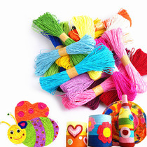 30 m color double strand paper rope paper rope painting weaving paste material kindergarten childrens art class diy