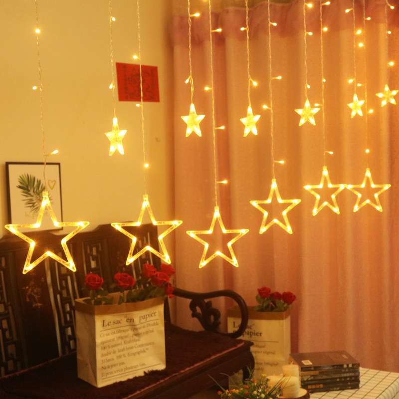 LED star lights flashing lights string full of stars net red bedroom room layout ins romantic dormitory decorative lights