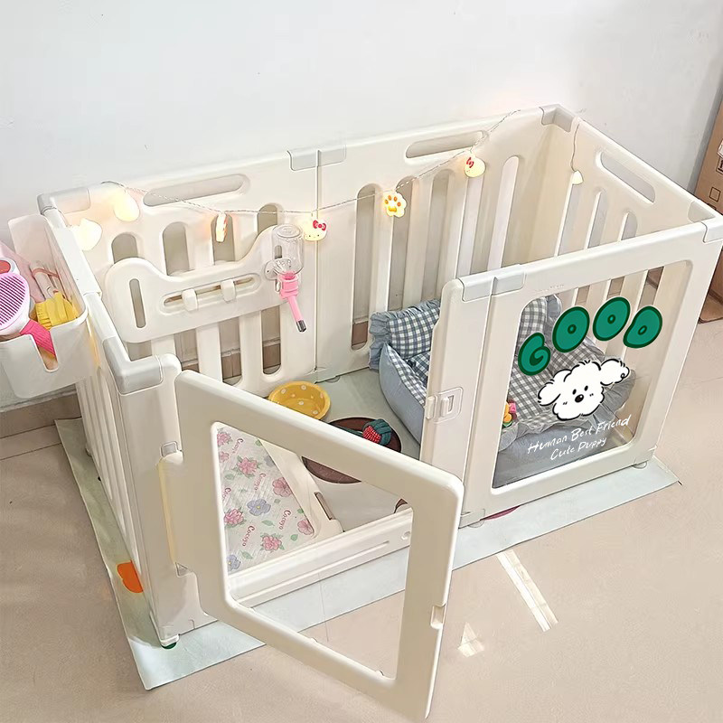 アクリル製犬用フェンス、犬小屋、小型犬用フェンス、屋内隔離、ヨークシャーテリア、コーギー、ペット用透明犬用ケージ