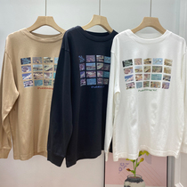  Pure original cut standard earlier than the official website polished thickened T loose thin long sleeves pure cotton pullover sweater retro puzzle