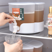 Drink Bucket with tap Home Household Discharge Refrigerator Homemade Ice Town Fruit Tea Juice Tank Large Capacity Plastic Sealed Cold Kettle