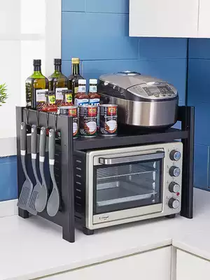 Kitchen microwave oven shelf double-layer Integrated Household two-story storage cabinet steamer countertop desktop pot holder