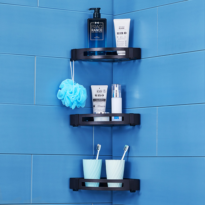 304 Stainless Steel Perforated bathroom Toilet Makeup Room Shelve wall-mounted Wall-mounted Corner containing Triangular Bathroom