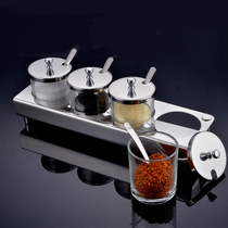 Seasoning box suit Home Composition Kitchen Glass Seasoned Pot supplies with cover Ingredients Zo Boxes Bottle Jars Complete