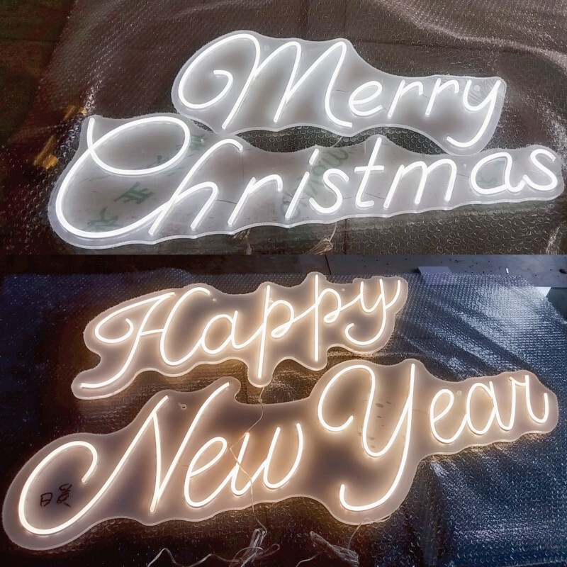 Merrychristmas Merry Christmas and Happy New Year Festive Decorative Light Signs Letters Neon Lights Merrychristmas Merry Christmas and Happy New Year Festive Decorative Light Signs Letters Neon Lights