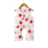 Детский хлопковый марлевый летний комбинезон для новорожденных подходит для мужчин и женщин для девочек, тонкая летняя одежда