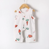 Детский хлопковый марлевый летний комбинезон для новорожденных подходит для мужчин и женщин для девочек, тонкая летняя одежда