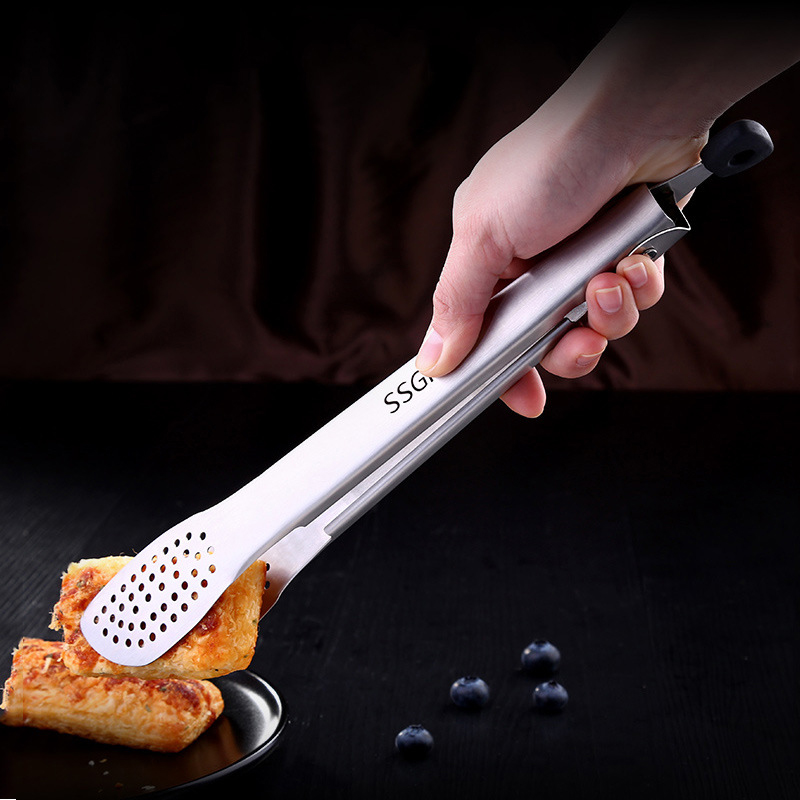 304 stainless steel food clip Bread food barbecue clip barbecue clip fried steak clip Household kitchen vegetable clip