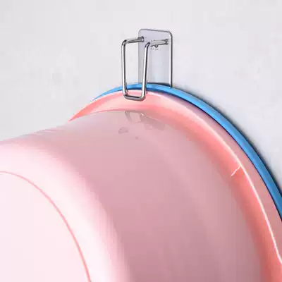 Powder room punch-free washbasin hook Bathroom seamless mop hook Kitchen wall strong cutting board hook basin rack