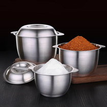 Stainless Steel Oil Basin with lid Home Kitchen Pig Oil Seasoning Oil Storage Tanks 304 Tablespoon of large taste flushing oil drum rams