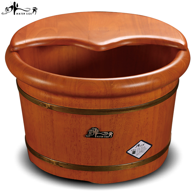 Boutique oak foot bath bucket Foot bath bucket Foot wash small wooden basin Female foot bath bucket Wooden household artifact Wu Xin with the same