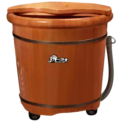 Boutique oak foot bath barrel high-depth barrel foot bath barrel household foot bath basin over the knee female foot bath barrel wooden over the calf