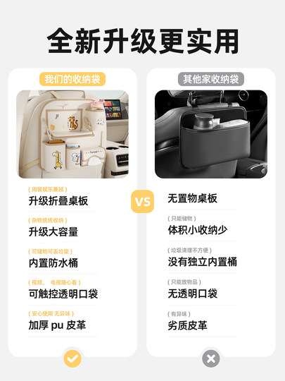 Car Tissue Box, Hanging Car Tissue Box, Trash Can, Car Seat Back Storage Bag, In-Car Tissue Hanging Bag