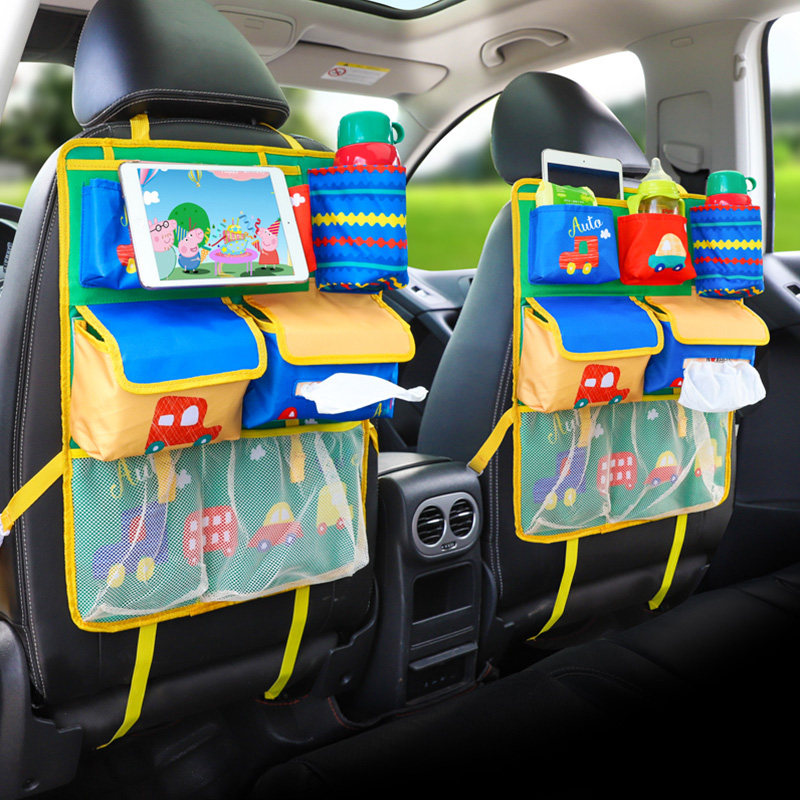 Car Seat Hanging Bag Cashier Bag Chair Back Containing Box On-board Creative Backrest Cartoon Car Disposal Bag Supplies