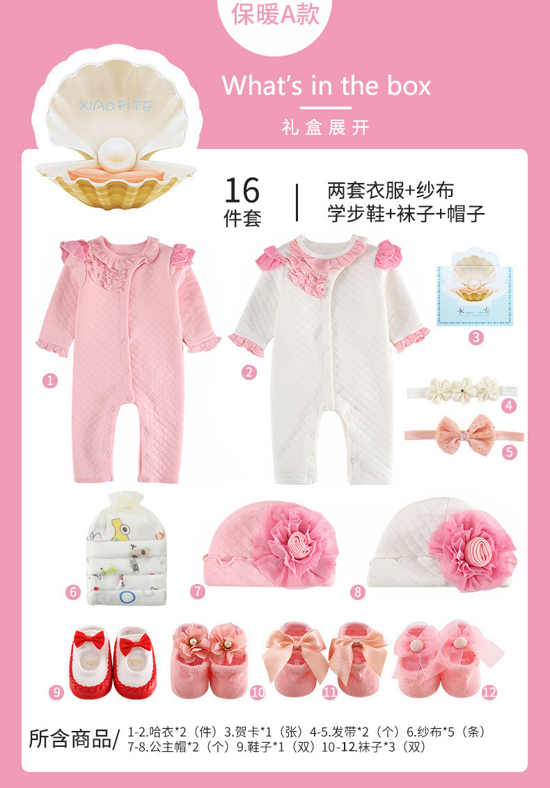 Bộ quần áo trẻ sơ sinh bằng vải bông cho bé mùa xuân và mùa thu đông shop đồ sơ sinh