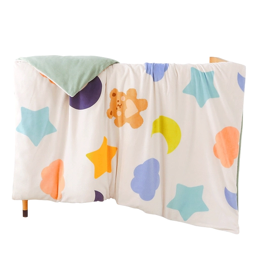 Зимний детский коралловый двусторонний пододеяльник для детского сада, увеличенная толщина