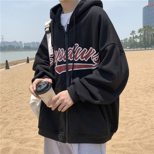 开衫卫衣男秋季嘻哈