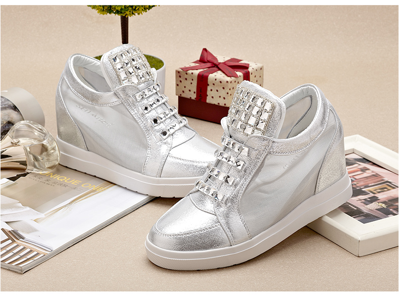 森马夏季女网眼鞋新款韩版女式休闲鞋内增高中