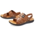 Kéo lại dép nam 2019 hè mới giày nam đi biển microfiber da hoang dã sandal hai mang - Sandal