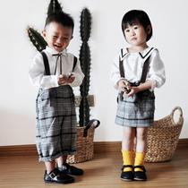 Kindergarten yuan fu chun qiu zhuang boys class uniform British jie di zhuang 3 pants suit 4-5 years old western style